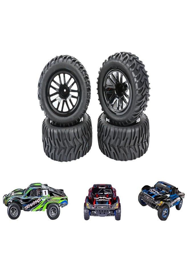 RCAWD 12mm Hex Adapter, Pre-Glued Wheel Tire Set for Slash 4X4 & Slash 2WD & Hosim & DEERC & LAEGENDARY 1/10 Monster Truck Upgrades Part LG-015BL - Image 1